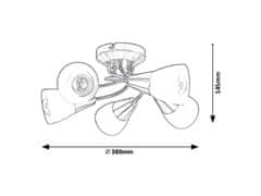 Rabalux Rabalux stropní svítidlo Connor E14 5x MAX 40W saténová chromová 5691