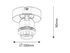 Rabalux Rabalux stropní svítidlo Bottom E27 1x MAX 60W chromová 1301