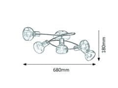 Rabalux Rabalux stropní svítidlo Holly E14 5x MAX 40W chromová 5561