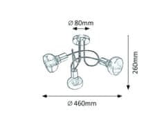 Rabalux Rabalux stropní svítidlo Holly E14 3x MAX 40W chromová 5557