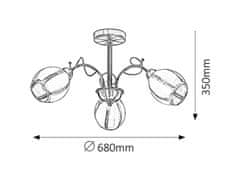 Rabalux Rabalux stropní svítidlo Joel E27 3x MAX 60W bronzová 2270