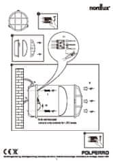 NORDLUX NORDLUX venkovní nástěnné svítidlo Polperro 12,5W E27 nikl matná bílá 49021055