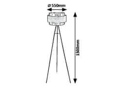 Rabalux Rabalux stojací lampa Basil E27 1x MAX 40W saténová chromová 5385