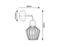 Rabalux Rabalux nástěnné svítidlo Belano E27 1x MAX 40W černá 3538