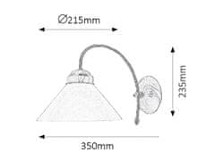 Rabalux Rabalux nástěnné svítidlo Marian E27 1x MAX 60W bronzová 2701