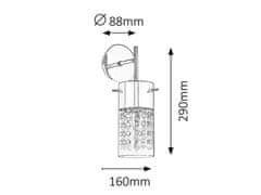 Rabalux Rabalux nástěnné svítidlo Waterfall E14 1x MAX 40W chromová 6449