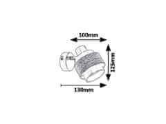 Rabalux Rabalux bodové svítidlo Basil E14 1X MAX 10W saténová chromová 5379