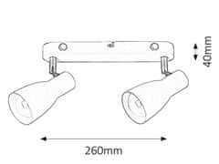 Rabalux Rabalux bodové svítidlo Ebony E27 2x MAX 20W bílá 6027