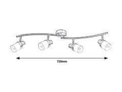 Rabalux Rabalux bodové svítidlo Finian E14 4x MAX 40W saténová chromová 5634