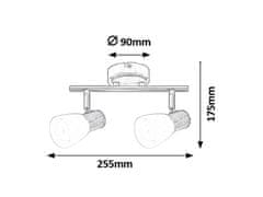 Rabalux Rabalux bodové svítidlo Gavin E14 2x MAX 40W saténová chromová 6487