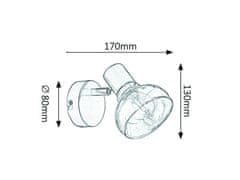 Rabalux Rabalux bodové svítidlo Holly E14 1x MAX 40W antická zlatá 5546