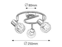 Rabalux Rabalux bodové svítidlo Lauren E14 3x MAX 40W chromová 6093