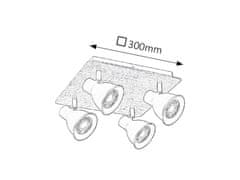 Rabalux Rabalux bodové svítidlo Mac GU10 4x MAX 35W buk 5905