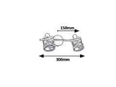Rabalux Rabalux bodové svítidlo Oberon E14 2x MAX 40W hnědá 5336
