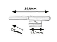 Rabalux Rabalux svítidlo nad obraz Picture light E14 T25 2x MAX 40W bronzová 3642