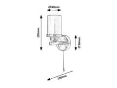 Rabalux Rabalux koupelnové svítidlo Aviva G9 1X MAX 28W chromová IP44 5087