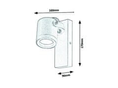 Rabalux Rabalux venkovní nástěnné svítidlo Elva GU10 1x MAX 35W antracitová IP44 7929