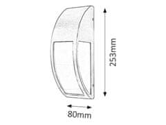 Rabalux Rabalux venkovní nástěnné svítidlo Genova E27 1x MAX 40W saténová chromová IP44 8269