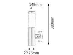 Rabalux Rabalux venkovní nástěnné svítidlo Inox torch E27 1x MAX 25W saténová chromová IP44 8262