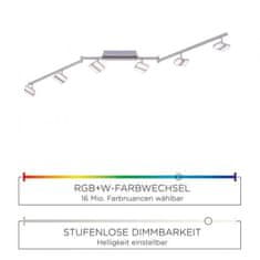 PAUL NEUHAUS LEUCHTEN DIREKT is JUST LIGHT LED stropní svítidlo, Smart Home, LOLAsmart, CCT, RGB, stmívatelné, dálkový ovladač, 6-ramenné MEDION RGB plus 2700-5000K