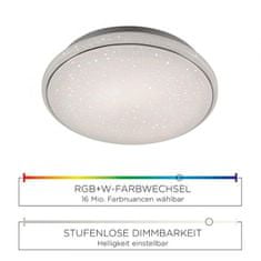 PAUL NEUHAUS LEUCHTEN DIREKT is JUST LIGHT LED stropní svítidlo, Smart Home, RGB plus W, dálkový ovladač, hvězdné nebe MEDION RGB plus 2700-5000K