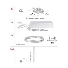 Paulmann PAULMANN LED lankový systém MacLED základní sada 5x4,5W 3000K 230/12V matný chrom/chrom 94420