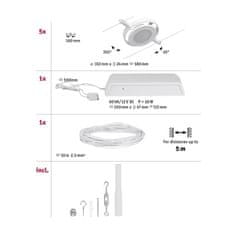 Paulmann PAULMANN LED lankový systém RoaMac základní sada 5x4,5W 3000K 230/12V bílá/chrom 94416