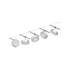 Paulmann PAULMANN LED lankový systém Circle základní sada 5x5W 3000K 230/12V matný chrom/chrom 94475