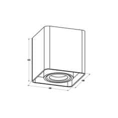 ZUMALINE ZUMALINE Bodové svítidlo QUADRY SL 1 20039-WH