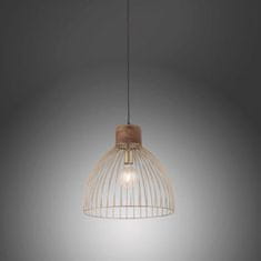 PAUL NEUHAUS LEUCHTEN DIREKT is JUST LIGHT Závěsné svítidlo, mosaz, pr. 40cm, mangovníkové dřevo, industriální design, 11489-60