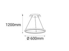 LED2 LED2 3270931 CIRCLE 60 P-Z, W ZÁVĚSNÉ BÍLÉ 3270931