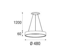 LED2 LED2 BELLA 48 P-Z, B 40W 2CCT 3000K/4000K - DALI/PUSH - stmívatelné 3270353D