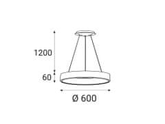 LED2 LED2 BELLA 60 P-Z, B 50W 2CCT 3000K/4000K - DALI/PUSH - stmívatelné 3270453D