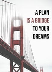 Denexis Motivační plakát "A PLAN IS A BRIDGE TO YOUR DREAMS", rozměr A1