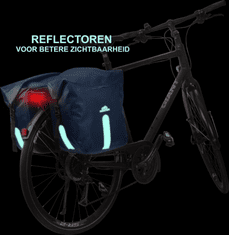 Dutch Mountains Taška na kolo Bicycle Bag Double Blue