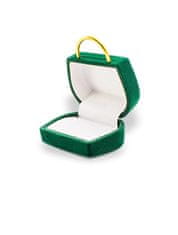 Beneto Exclusive Tmavě zelená dárková krabička na prsten nebo náušnice Kabelka KDET20-GR