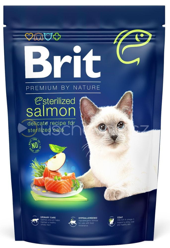 Brit Premium by Nature Cat. Sterilized Salmon, 1,5 kg