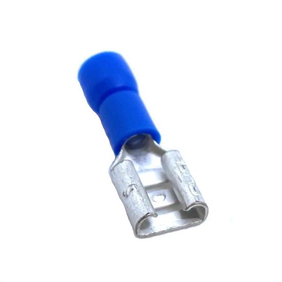 Izolované Cu lisovací dutinky ploché modré 6,3×0,8mm / 2,5mm2 100 ks