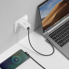 Ugreen Elbow kabel USB-C / USB-C PD QC 3A 1m, šedý