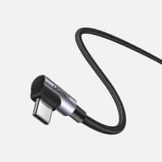 Ugreen Elbow kabel USB-C / USB-C PD QC 3A 1m, šedý