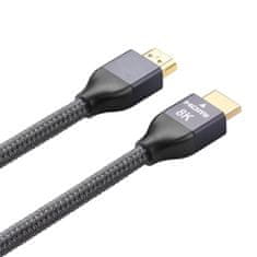 MG kabel HDMI 2.1 8K / 4K / 2K 5m, stříbrný