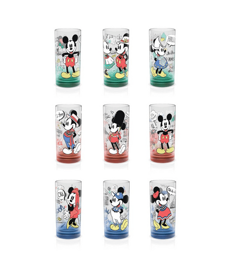 Invictus 1928 Disney Set sklenic Mickey a Minnie 9 ks 270ml