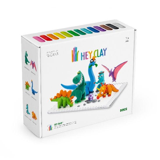 TM Toys Modelína Hey Clay - Dinosauři - 18 nádobek