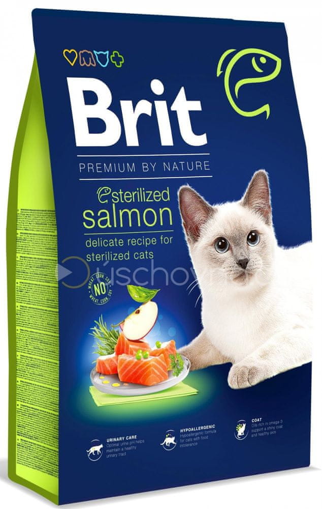 Brit Premium by Nature Cat. Sterilized Salmon, 8 kg