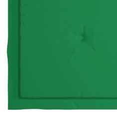 Vidaxl Jídelní židle 2 ks zelené podušky masivní teak