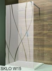 Sanplast Posuvné sprchové dveře do niky Sanplast D2/TX5b-120, stříbro lesk, sklo sítotisk W15 600-271-1120-38-231