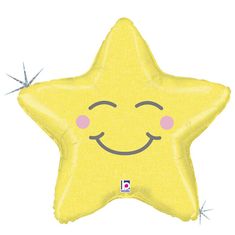 Grabo Fóliový balónek supershape Star Smiley 66cm