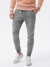 OMBRE Ombre Pánské jogger kalhoty P1027 - šedá - S