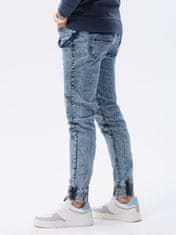 OMBRE Ombre Pánské jogger kalhoty P1056 - světle nebesky modrá - XL