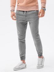 OMBRE Ombre Pánské jogger kalhoty P1027 - šedá - S